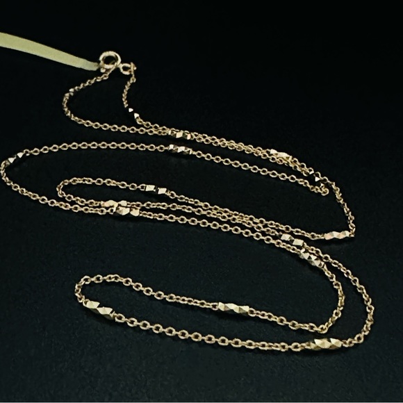 20”2.80 gr.14K Gold Solid Forzentina Cylinder Chain Necklace - Picture 16 of 17